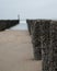 Beach and Wooden Pile Breakwater in Domburg, Zeeland, Netherlands