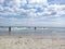 Beach in Zatoka a sunny day.