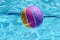 Beachball and swimmingpool