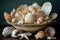 beachcomber finds beautiful seashells in perfect arrangement