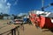 Beached boats at Broadstairs. Kent, UK.