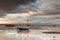 Beached boats at Morecambe Bay, England