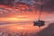 Beached Boats Sailing Hatteras Sunrise North Carolina Shipwreck