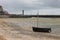 beached boats on the seabed during low tide in the Cancale villa