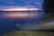 Beached Canoe at dusk