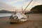 Beached Sailboat Washed Ashore in San Francisco