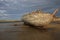 Beached wreck in Bunbeg beach