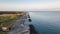 Beaches along the Grenen coast photographed by a drone