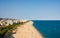 Beaches, coast in Calella. Catalonia. Spain