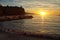 The beaches and the sea of Meta di Sorrento small village near Sorrento