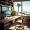 Beachfront Elegance: Embracing Minimalist Beauty in Your Workspace