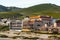 Beachfront Pismo Beach hotels and houses on the hills. Stylish accomadations with ocean view, California coastline