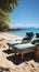 Beachfront reprieve Chaise lounges offer comfort against the backdrop of the ocean