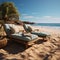 Beachfront reprieve Chaise lounges offer comfort against the backdrop of the ocean