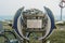 Beachfront sign memorial in chinese from tsunami in hualien, Taiwan