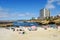 Beachgoers enjoying sunny day at La Jolla Cove