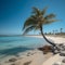 Beachscape symbolism Palm tree form created on shore, a beachside natural depiction