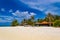 Beachside bar Maldives island beach scenery