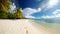 Beachside beauty, beautiful tropical beach, swirling clouds, and coastal splendor