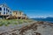 Beachview with mountains and sea Homer spit, Kenai Peninsula Ala