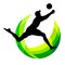 Beachvolleyball sport logo in vector quality.