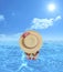 Beachwear at sea holiday vacation background