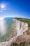 Beachy Head with chalk cliffs near the Eastbourne, East Sussex, England