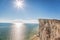 Beachy Head with chalk cliffs near the Eastbourne, East Sussex, England