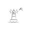 beacon beam icon. Element of anti aging icon for mobile concept and web apps. Doodle style beacon beam icon can be used for web an