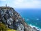 Beacon in Cabo de Roca Cape Roca. Marvellous panoramic view of Atlantic ocean