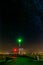 Beacon at Lake Balaton in the night