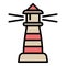 Beacon lighthouse icon, outline style