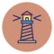 Beacon, lighthouse Vector Icon which can easily edit