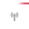 Beacon wireless signal thin line vector icon.