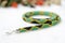 Bead crochet necklace in colors of Jamaican flag