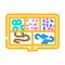 bead jewelry making kit toy baby color icon vector illustration