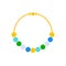 Bead or mala necklace, jewelry related icon, flat design