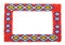 Beaded African picture frame isolated on white