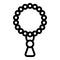 Beads icon outline vector. Nepal temple