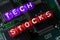 Beads Spelling `Tech Stocks` With IC In The Background