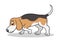 Beagle Dog Cartoon