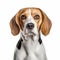 Beagle Face Isolated On White Background