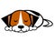 Beagle Puppy Dog Sleeping Clip Art