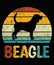 Beagle silhouette vintage and retro t-shirt design