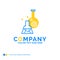 beaker, lab, test, tube, scientific Blue Yellow Business Logo te