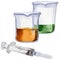 Beakers clinic pharmacy set.