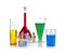 Beakers, test-tubes and laboratory glassware
