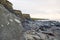 Beal beach cliffs after a storm