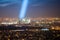 Beam of Light over Paris Financial Center