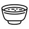 Bean cream soup icon outline vector. Croatia cuisine